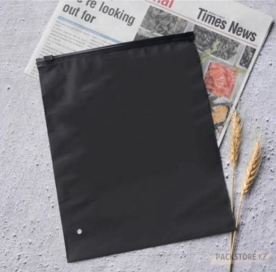 Черный пакет СЛАЙДЕР / размер 20х30 см