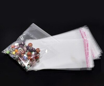 Полипропиленовый пакет с клеевым клапаном 7х10+3см (Пленка БОПП)